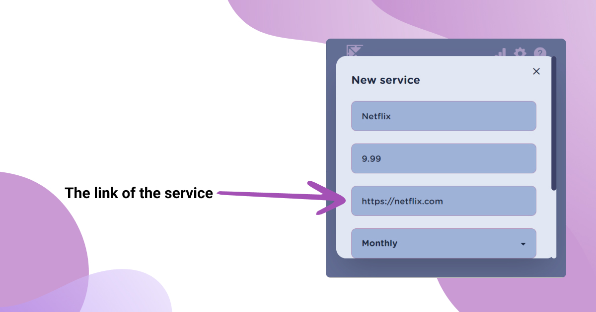 Adding the link of the service