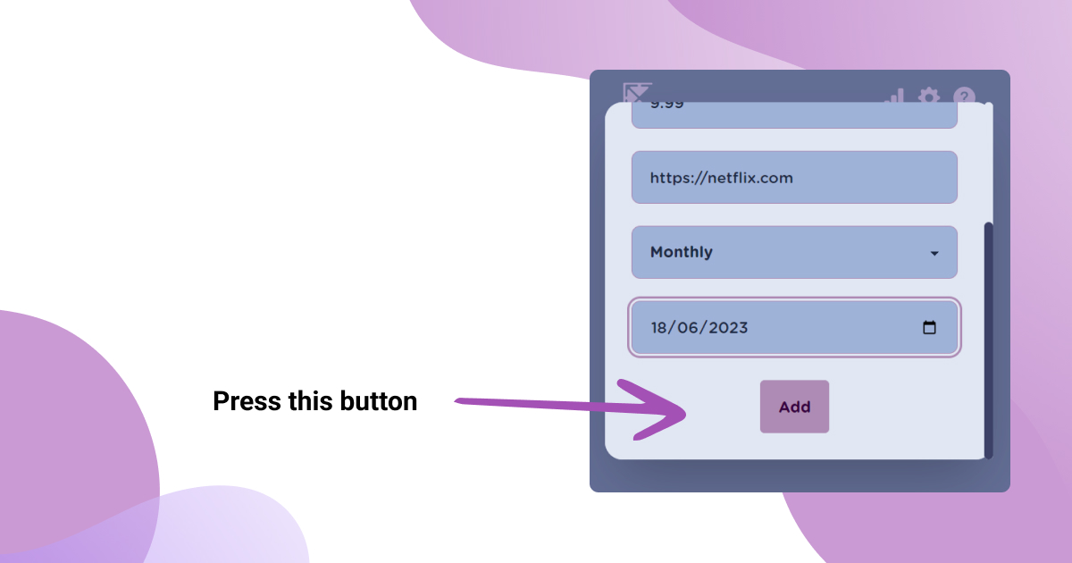 Add button